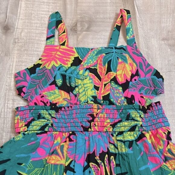 Cat & Jack Girls’ Adaptive Tropical Floral Summer Dress sz medium - Picture 3 of 9